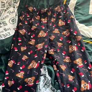 Christmas emoji pajama pants extra large